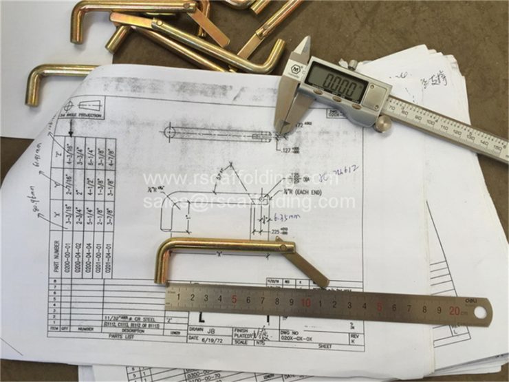 scaffold toggle pins and spring clips